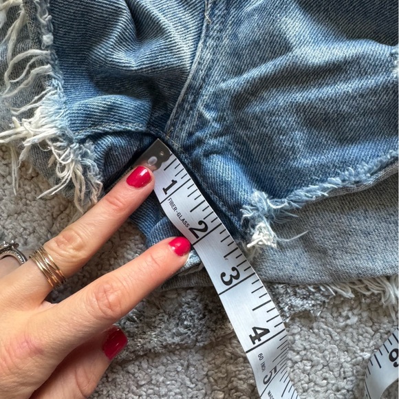 Levi’s premium 501 denim shorts Jean shorts high rise button fly distressed 30 - Picture 9 of 11